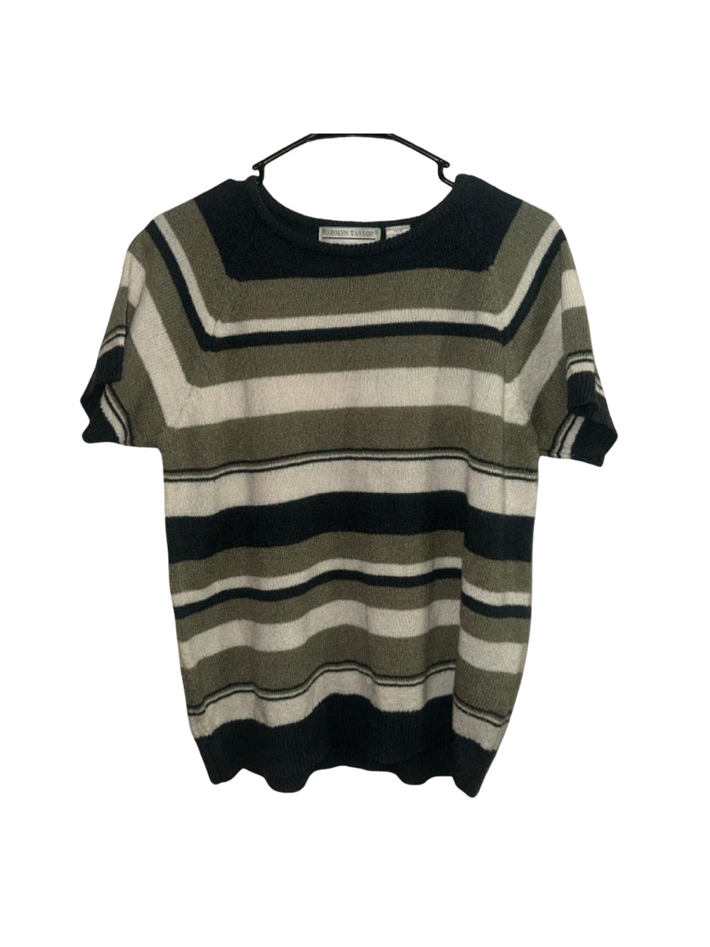 Carolyn Taylor Short Sleeve Striped Sweater